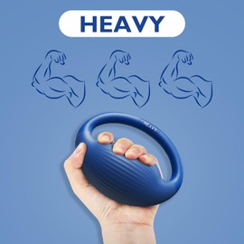 FitBeast Hand Exercise Balls - Heavy Resistance Levels Stress Balls for Adults, Squeeze Balls for Hand Therapy, Rehabilitation, Arthritis, Muscle Building (Navy Blue)
