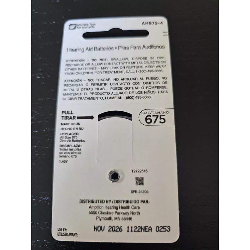 Amplifon 1 ~ 4pk Amplifon Hearing aid batteries Size -