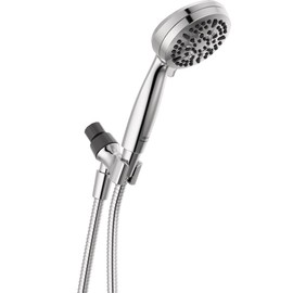 Delta Faucet 5-Setting Handheld Shower Head, Chrome Shower Head with Hose, Showerheads & Handheld Showers, Handheld Shower Heads, Detachable Shower Head, Hand Shower 1.75 GPM, Chrome 75511