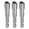 HARFINGTON 3pcs Hex Nut Driver Drill Bit 1/4" 6-Point Socket
