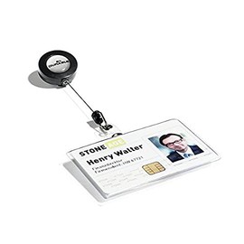 Durable Name Badge with Badge Reel Landscape (Pack of 10)