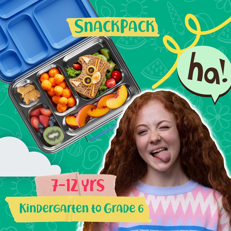 AOHEA Stainless Steel Bento Box Kids, Kids Metal Bento Lunch