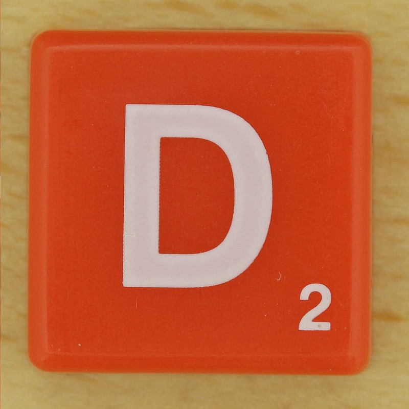 Trimming Shop Red Plastic Tiles with White Letters & Numbers