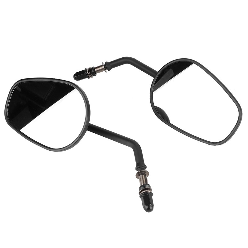 2PCS Motorcycle Motorbike Modified Oval Rearview Mirror Reflective Rear View