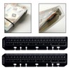 4 Pieces Black A5 Ruler Plastic Page Marker Ruler 6-Ring