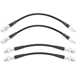 Moore Parts Brake Line Kit Vw Bug 1958-64. Black Steel Braided 4-Piece Set