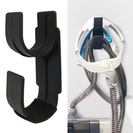 1STEPCARE CPAP Hose Holder,CPAP Hook with Anti-Unhook Feature,Organizer Use CPAP Tube and Mask to Help You Sleep Better,Hose Hanger for CPAP Accessories Supplies (1-Black)