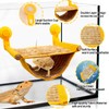 FlidRunest Bearded Dragon Hammock with Suction Cups, Soft Lizard Hammock