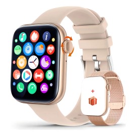 Reloj Inteligente Mujer Smart Watch P45 Bluetooth Call 1.85 FoxBox P45 IOS/Android Silicona/Acero inoxidable