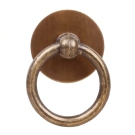 6 Pcs Ring Drawer pulls,Retro Style Bronze Hangin Ring Cabinet Drawer Pull,Zinc Alloy Drawer Knobs,Dresser Drawer Handles,with Screws,for Bookcase,Bedside Table,Storage Box