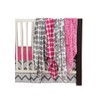 Bacati - Pink/Grey Ikat Chevron Muslin 10 Pc Girls Crib