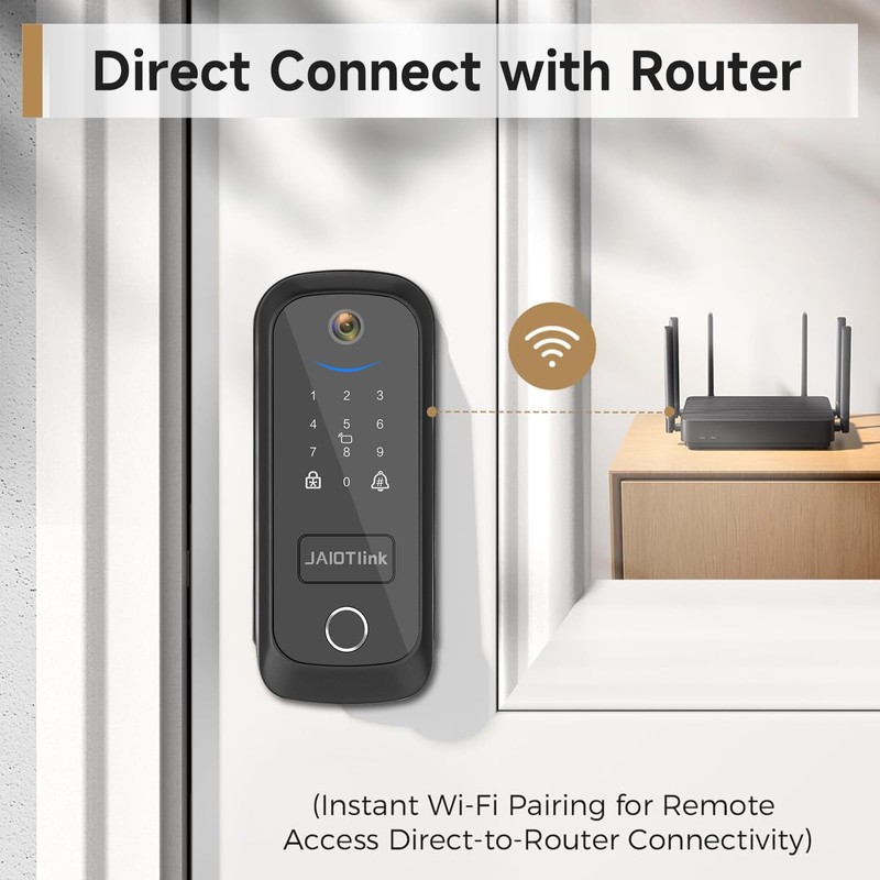 JAIOTlink 5 in 1 Smart Lock for Front Door, Keyless