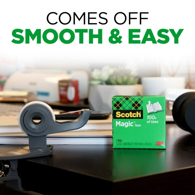Scotch Magic Tape with Scotch Desktop Dispenser, 6 Rolls of