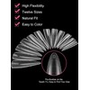 EBANKU 120pcs Clear Dual Nail System Shape Acrylic Stiletto Nail
