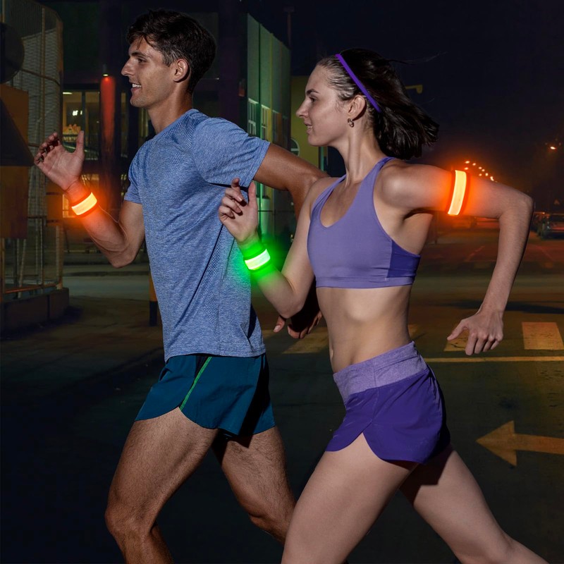 Dolitego LED Armbands for Night Running Jogging Glow Set of