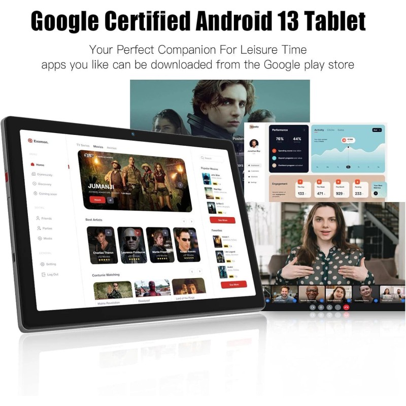 AEEZO Tablet 10 Inch Android 13 Tablet 6+64GB Quad Core