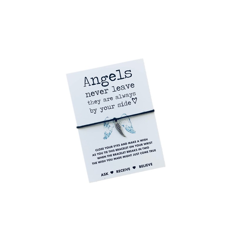 Angel wing bracelet | Berevement gift | Angels never leave