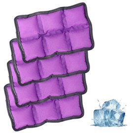 4pcs Lunch Box Ice Packs, Long Lasting Reusable Lunch Box Freezer Packs Practical Cooler Accessories for Outdoor Hiking Camping Fishing (Purple)