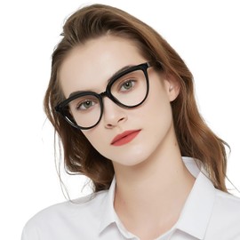 OCCI CHIARI Cat Eye Reading Glasses for Women 2.25 Fashion Ladies Black Readers 1.0 1.25 1.5 1.75 2.0 2.25 2.50 2.75 3.0 3.5(Black,2.25)