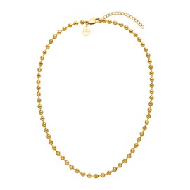 Purelei® Anxiety Fidget Bubble Chain - Adjustable Stainless Steel Ball Chain (18K Gold Plated, Silver, Rose Gold) | Stylish Jewellery for Layering & Stress Relief (Gold)