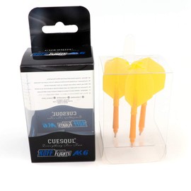 CUESOUL Koff AK6 Standard Dart Stem with AK4 Moulded Flights,D Size with Yellow Color,Set of 3 pcs