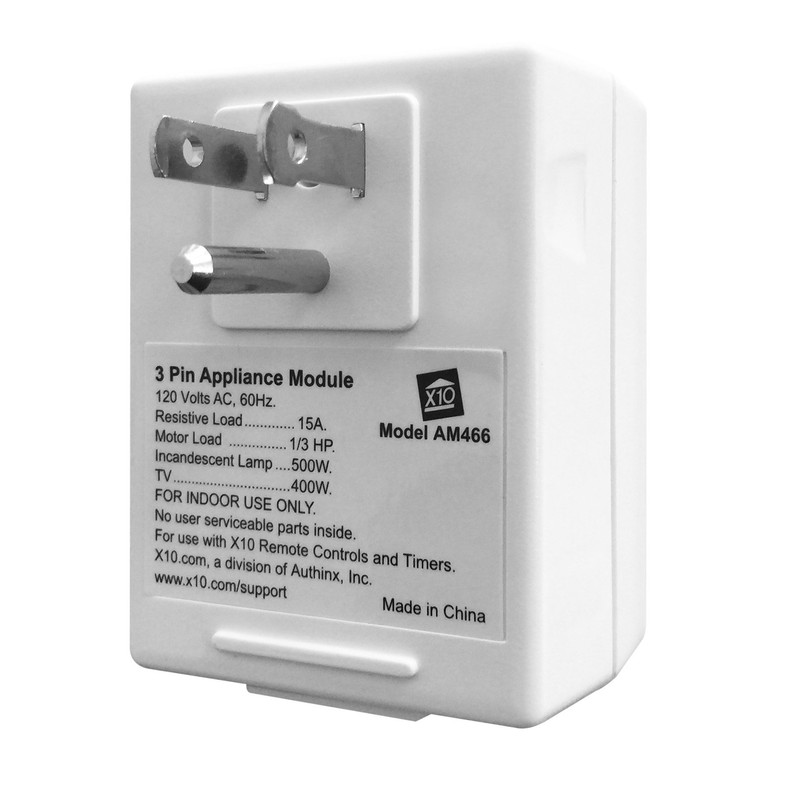 X10 3 Pin Plug in Appliance Module AM466