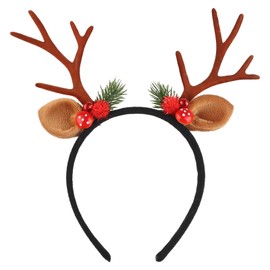 Crazy Night Antlers Headband - Deer Costume for Women - Deer Antlers Headband with Deer Ears - Perfect for Christmas & Festive Events