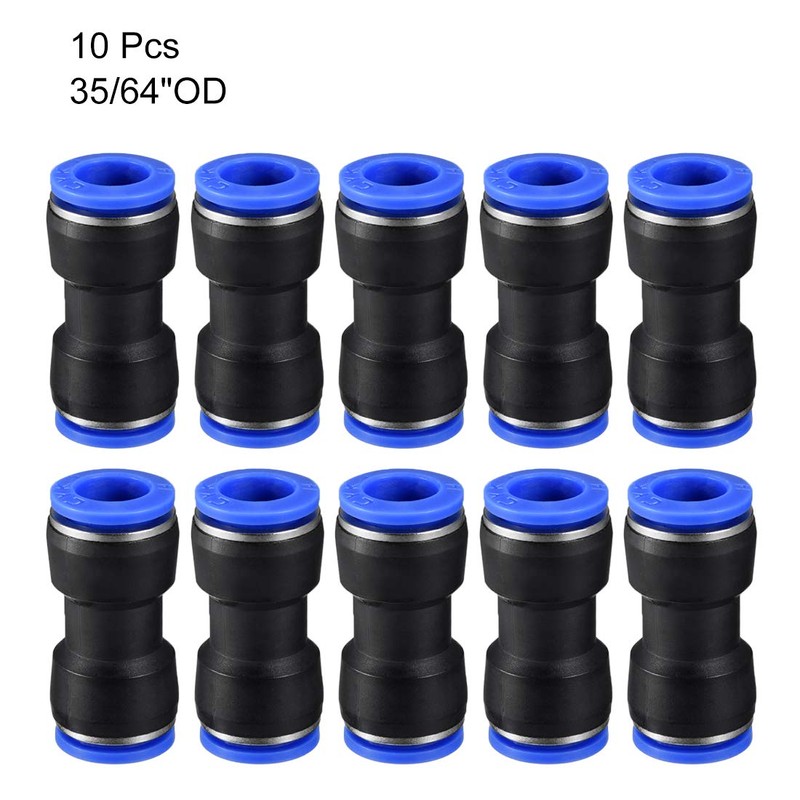 sourcing map Plastic Straight Union Push to Connect Tube Fitting