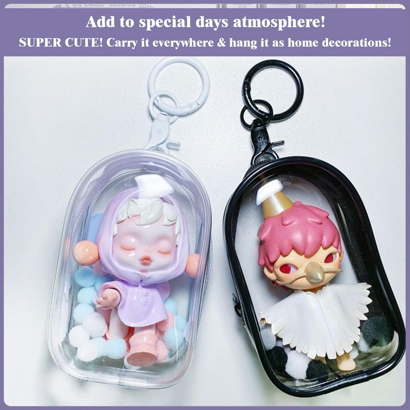 Yushen Clear Figure Display Bag with Keychain for Sonny Mystery