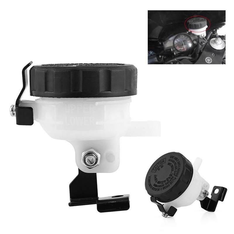 Zohisin Reservoir for motorcycle brakes, universal fluid reservoir with support