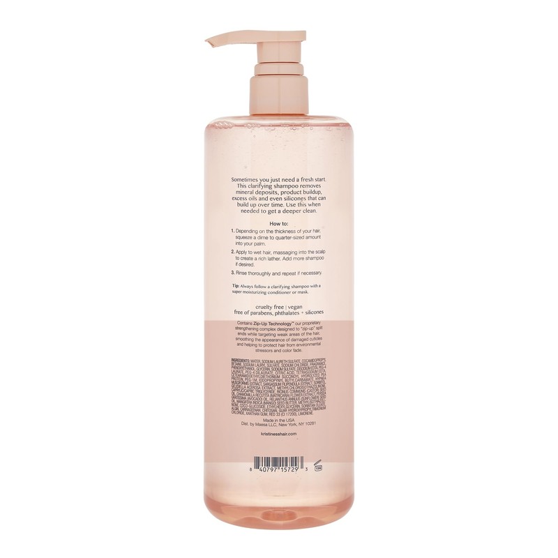 Kristin Ess Clarifying Detox Shampoo for Oily Hair, Build Up