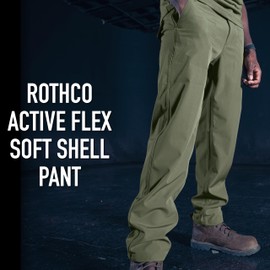 Rothco Active Flex Soft Shell Pant (US, Waist Inseam, 32, 32, Olive Drab)