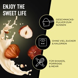 ESN Designer Flavor Powder, Milky Hazelnut, 250 g, Flavour Powder for Sweetening, Low Sugar and Calories, Tested Quality, Made in Germany