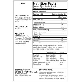 SUNBEST Dried Kiwi Slices in Resealable Bag, Kosher Certified (5 Lb)