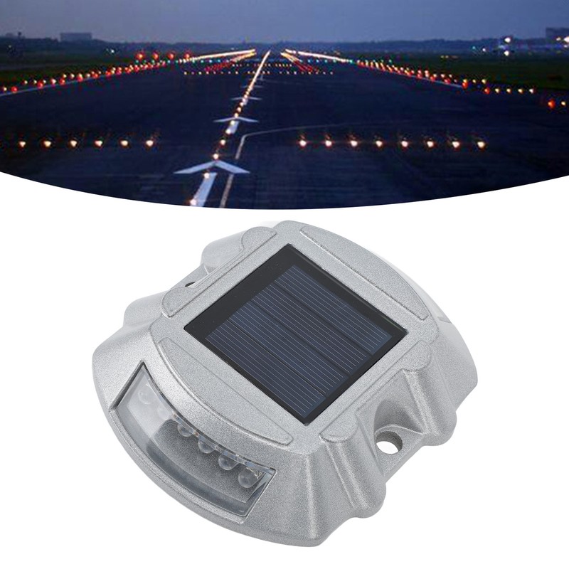 Solar Deck Lights Silver Aluminium Alloy High Brightness LED Solar