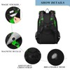 Krafig Green and Black Video Game Backpack Girls Boys Elementary