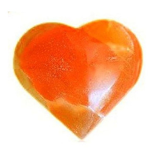 Gemstone Heart Red / Orange Selenite Large Approx. 7-10 cm