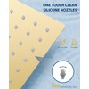 KINLIV 12 Inch Brushed Gold Rain Shower Head with Extension