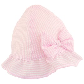 Faith & Sarah Kids Baby Girls Summer Sun Hat with Bow (3-6 Months Pink)