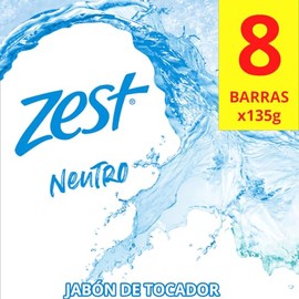Zest Zest jabon en barra neutro regular 8 piezas de 135g c/u (la imagen puede variar)