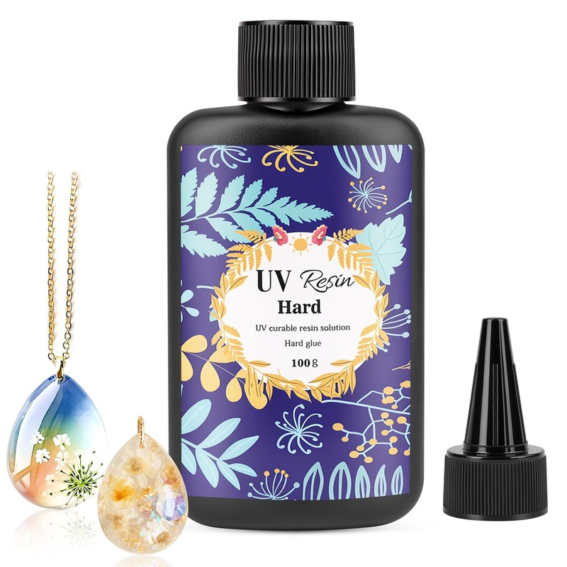 Adiwo UV Resin 100g, Crystal Clear Ultraviolet Resin, Fast Cure