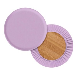 Wanyint Lavender Print Stool Covers Round 12-14 Inch Washable Bar Stool Slipcovers Anti-Slip Round Stool Chair Covers Saddle Stool Covers-2 Count