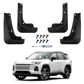 Aletas para guardabarros sin perforación para Toyota RAV4 SUV 2026 2027, juego de aletas para guardabarros resistentes delanteras y traseras para todos los climas para versiones LE XLE Limited SE XSE