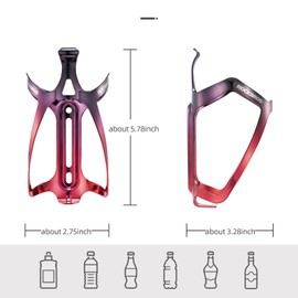 ROCKBROS Bike Water Bottle Holder - Lightweight Aluminum Bike Water Bottle Cage Brackets Adjustable Bicycle Cup Holder for MTB Road Bike