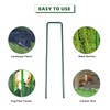 10 Pack Galvanized Landscape Staples, 6 Inch U-Shaped Garden Stakes,