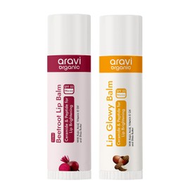 Aravi Organic Aravi Organic Lip Balm Combo - With SPF 50+++ For Lip Brightening - Pack of 2