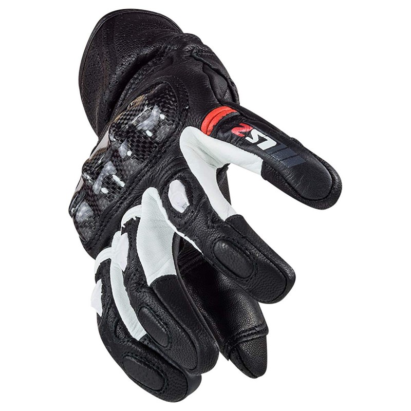 LS2 Helmets Spark Glove (Black/White - X-Large)