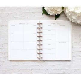 BetterNote Meal Plan Refill Pages for Discbound Planners, Fits Levenger Circa, TUL, Happy Planner, Staples ARC, Menu, Grocery List (6 months, 9-Disc, 7"x9.25")