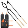 42" Fire Tongs Firewood Log Grabbers and Fire Poker Set,
