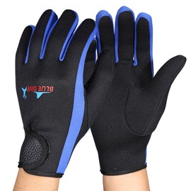 VGEBY 1 Paar Tauchen Neopren Schnorcheln Tauchhandschuhe Wasserdicht Neopren-Tauchhandschuhe Kajak Surfen Wassersport (Black Blue L)